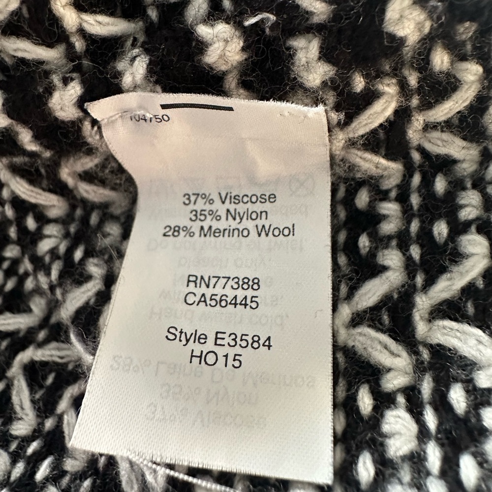 J. Crew black and white sweater, size large - Picture 9 of 10